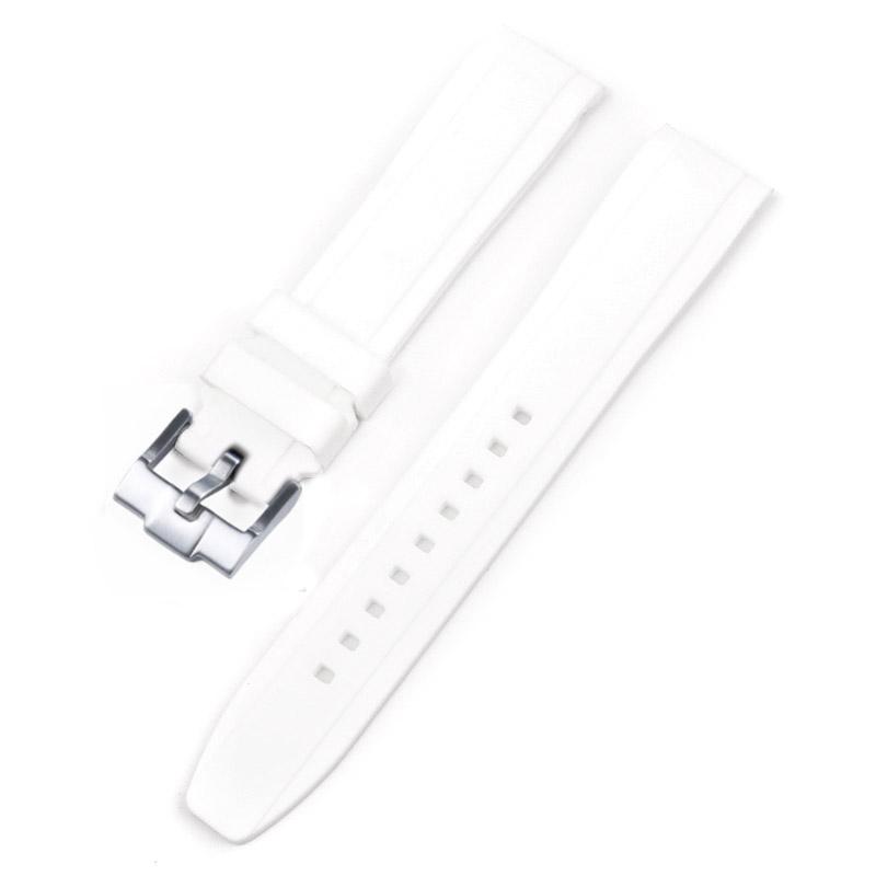 Curved End Silicone Watch Strap for Rolex Rubber Strap for Seiko Citizen Tissot 20MM 22MM Sport Wristband Universal Belt