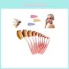 Classic Makeup Brush Set 10 Pieces With Synthetic Fibers For Flawless Foundation Application