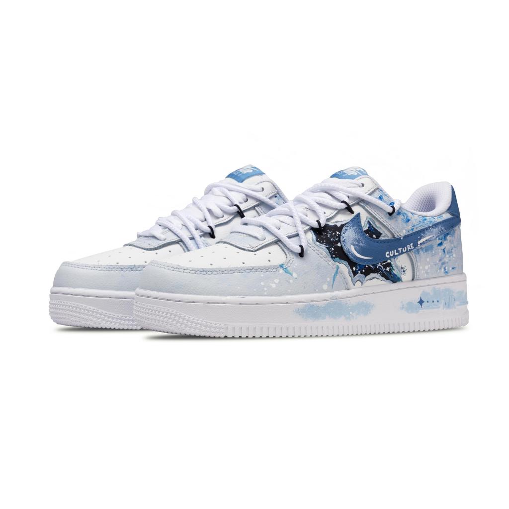Nike Air Force 1 Lv8 Universe Rift Leder Low-Top Skateboard-Schuhe Herren Himmelblau HV1795-141(Team1068-)