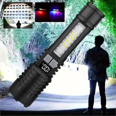 High Power Led Flashlight USB Rechargeable Flashlight Hand Lamp ABS Portable Torch for Outdoor Camping Emergency