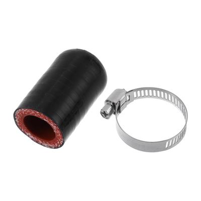 X AUTOHAUX 1 Set 40mm Length 18mm/0.71" ID Black Red Car Silicone Rubber Hose