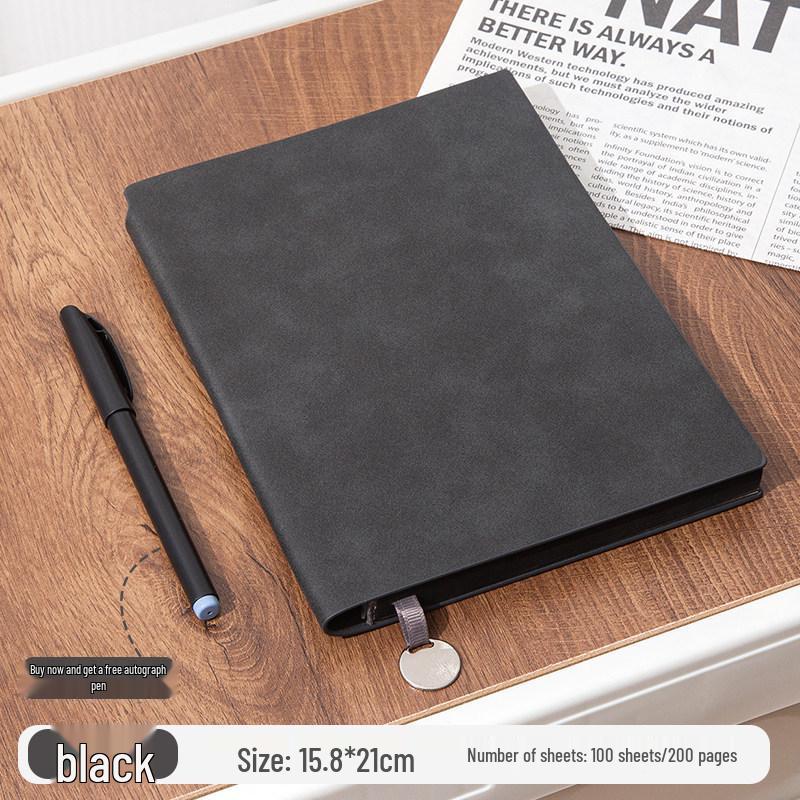 High-End Custom Sheepskin Business Notebook with Logo