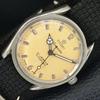AIRMASTER TITOFLEX HANDAUFZUG VINTAGE SCHWEIZER HERREN GELBE UHR a705115-1