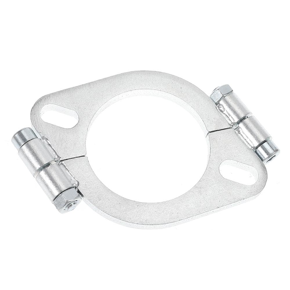 Compatible with Flange Repair, Silver Steel 2.5" / 63 Mm Split Flat Oval Flange Connection Replacement Accessory, Compatible with Exhaust Flange