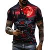 Unisex Loose Fit Short Sleeve Halloween Printed T-Shirt
