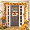 CYNOSA Thanksgiving Wreath for Front Door Turkey Door Hanger Gobble Sign Thanksgiving Turkey Outside Door Decorations