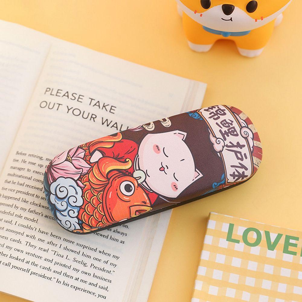 Bag Cartoon Square PU Leather Eyeglass Hard Box Glasses Box Reading Glasses Case Spectacle Case