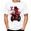 T-shirt Hip Hop Boys Rider Casual T-shirt Men's Motorcycle Sports White T-shirt