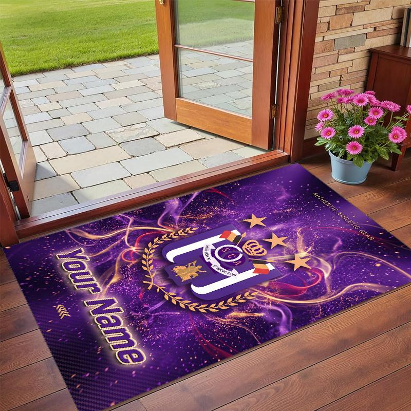 Crystal Velvet Rug Custom Name Text, Soft Non Slip Floor Mat Home DecorAnderlecht FC