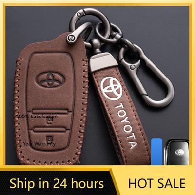 2026 Hot For Toyota Hub Caps Leather Car Key Case Cover Shell Bag For Toyota Corolla SE 2023 Camry 50 55 TLC200 Yaris Land Cruis