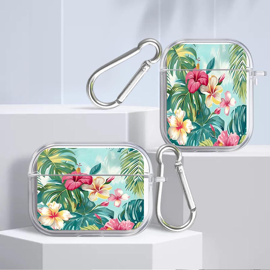 Hülle Für Airpods Pro2 Pro 1 3 4 2 Pro3 Klare Kopfhörerhüllen Abdeckung Cartoon Blume