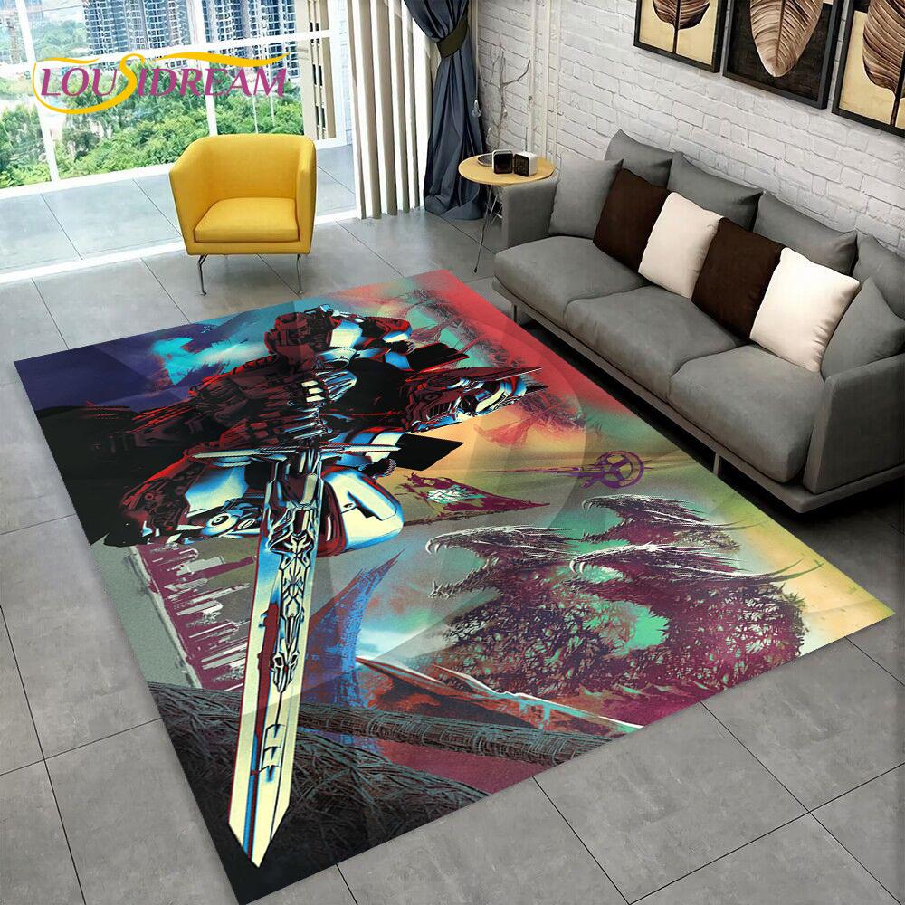 3D Transformers Cartoon Autobots Teppich für Zuhause Wohnzimmer Schlafzimmer Sofa Fußmatte Dekoration, Kinderzimmer Teppich Rutschfeste Bodenmatte Geschenk