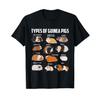Guinea Pig Breeds Chart T-Shirt Types Of Guinea Pigs Owner Gift Graphic Tee for Men