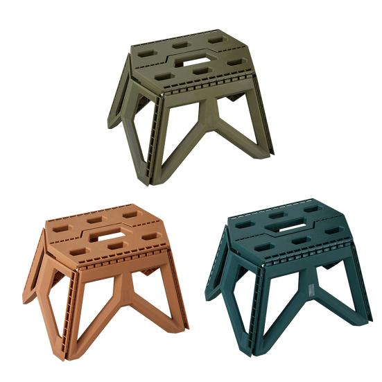 Portable Folding Stool Lightweight Heavy Duty Plastic Multi-function Outdoor Camping Backpacking Beach Picnic Fishing Collapsible Chair Seat