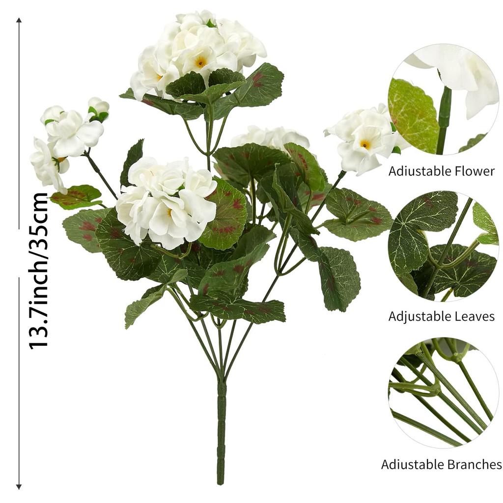 Artificial Simulated Flower, Simulated Begonia Flower Home Decoration Geranium Fake Flower Wedding Shooting Props