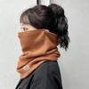 Korean Style Solid Color Women's Scarf Multi-Functional Warm Neck Warmer Autumn and Winter Cycling Letter Design Neck Protection
