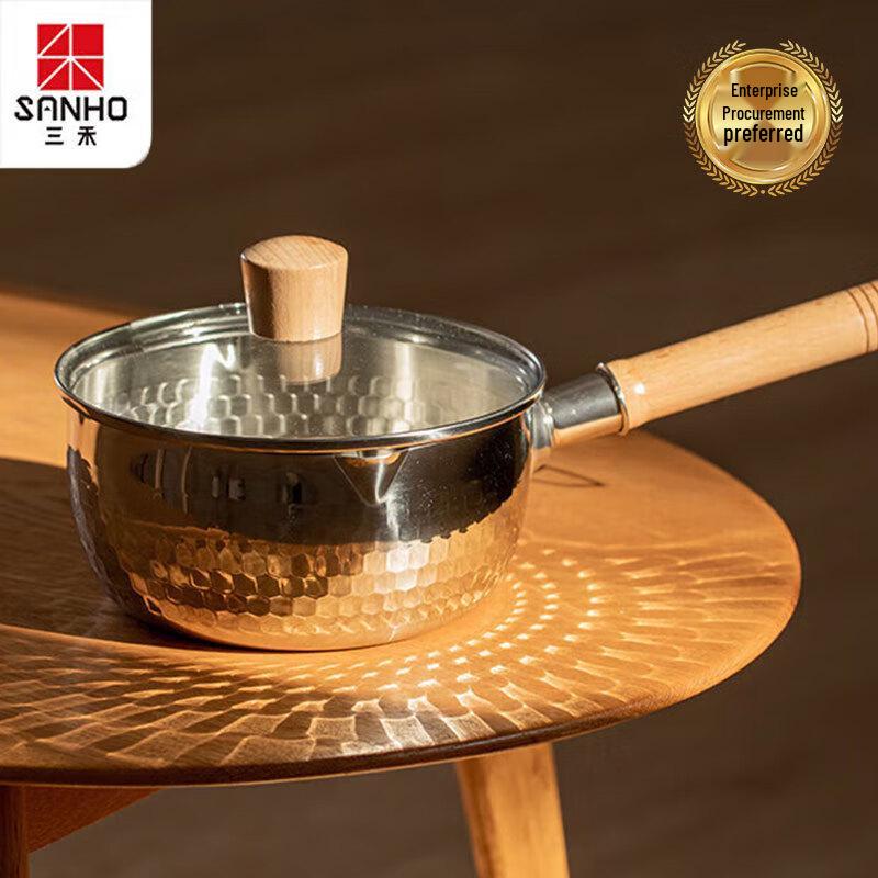 Sanhe 304 Stainless Steel Milk Pot with Lid