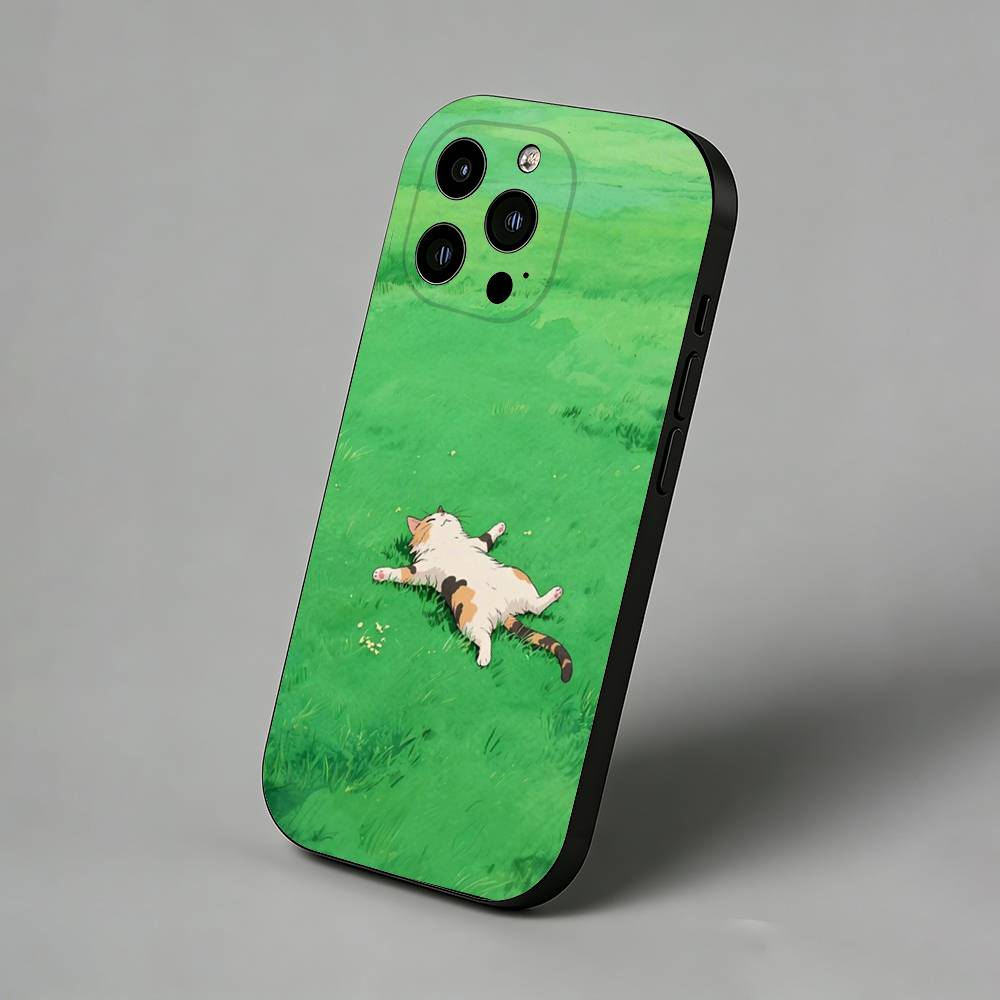 

Cute Cat Cartoon iPhone Case For 17 Air 16 Pro Max 16e 15 Plus 14 13 12 11 Back Protector Cover iPhone16promax
