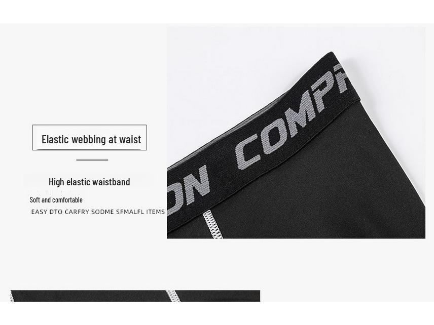 Men's Quick-Dry Compression Sports Tights: Running, Cycling, Basketball, and Fitness Shorts.