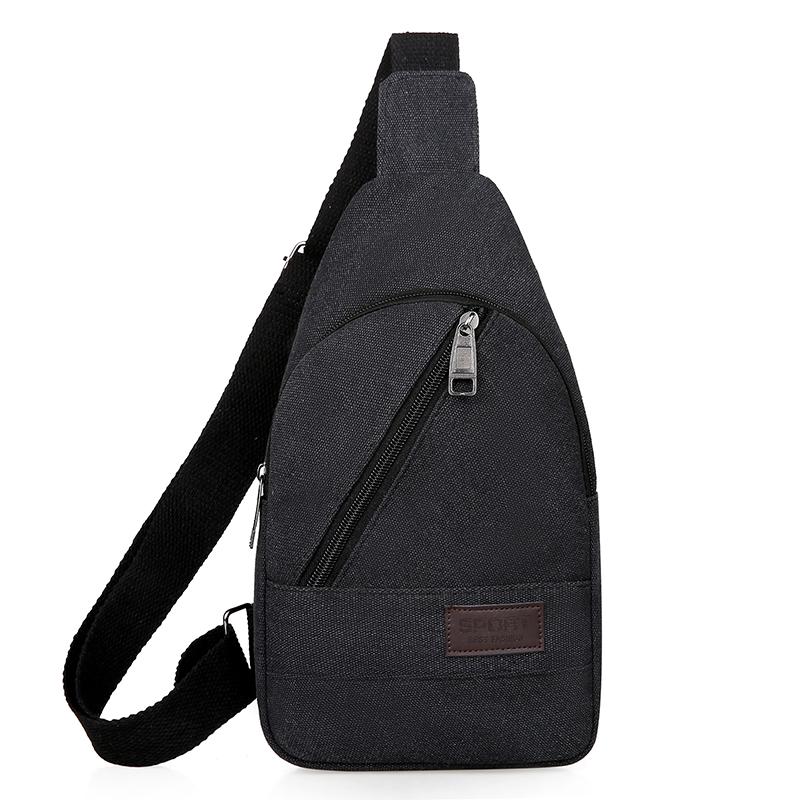 Korean Style Men's Oxford Cloth Crossbody & Waist Bag - Canvas Chest & Shoulder Bag