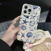 Fashion Sea Animal Pattern Phone Chain Lanyard Case For iPhone 17 16 15 14 13 12 Pro Max 11 Plus Shockproof Lichee Pattern Funda