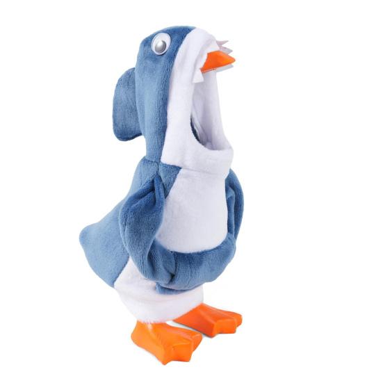 

Desk Goose Outfit Plush Animal Hoodie Cow Rabbit Shark Costume Desktop Goose Clothes for 7 Inches Desk Goose Figurines Shark