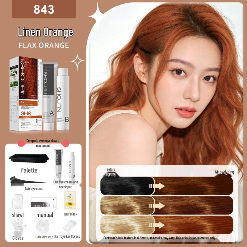 Premium Gift Box: Natural Black & Gray-Brown Linen Hair Dye Cream - Youthful, Vibrant, Plant-Based Formula