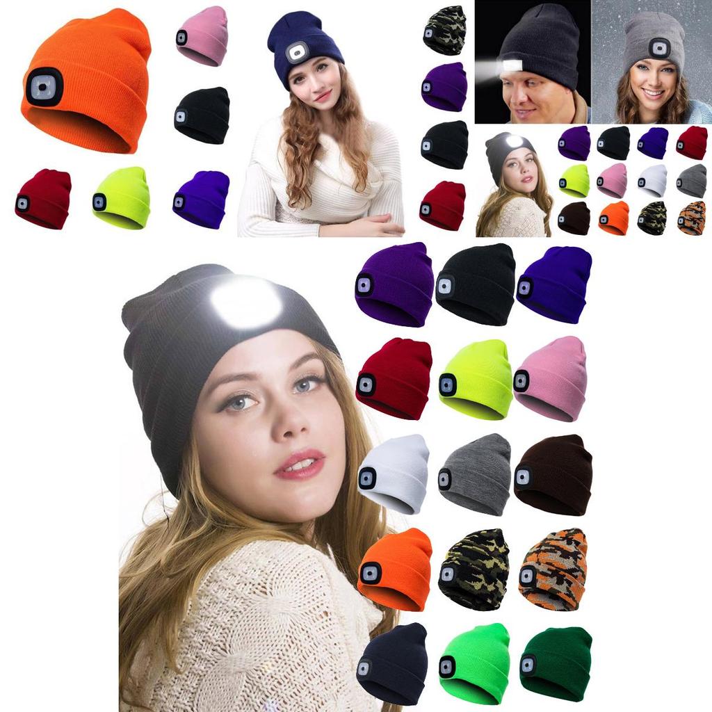 And Comfortable Winter Wear Unisex Led Beanie Hat With Three Brightness Levels**
