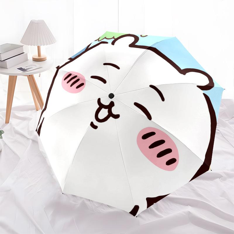 

Узор Chiikawa, автоматический складной зонт, портативная и складная конструкция, 8 спиц, рождественский или день рождения подарок. разноцветный