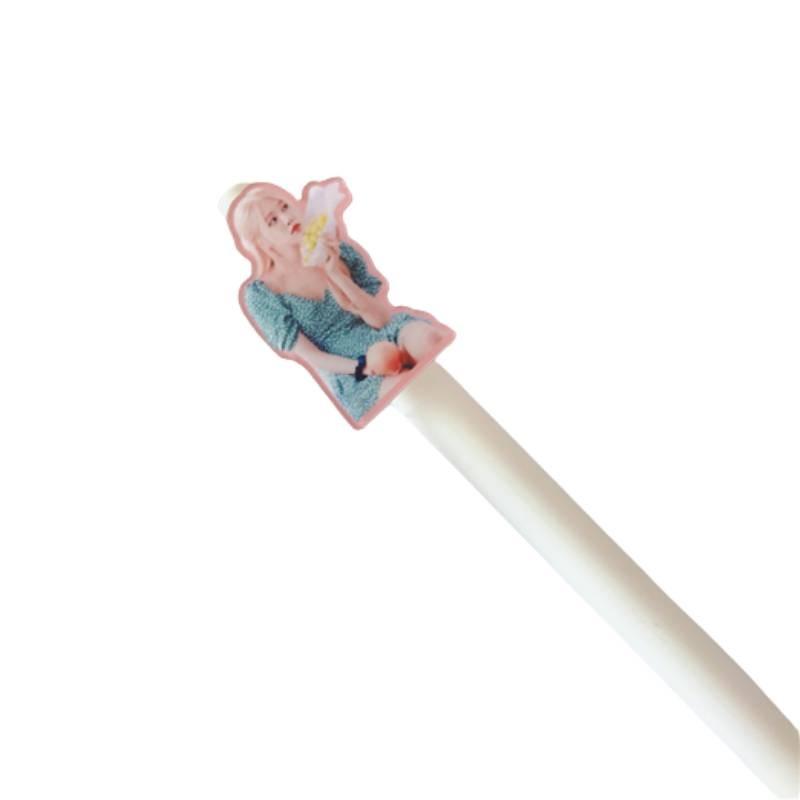 Korean Star Blackpink Peripheral Press Bullet Pen Girl Learning 05mm Stationery