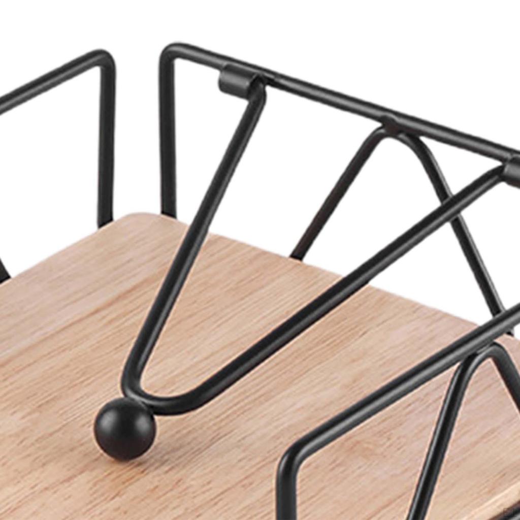 Chic Wooden Base Tissue Rack for Elegant Dining Room Organization
