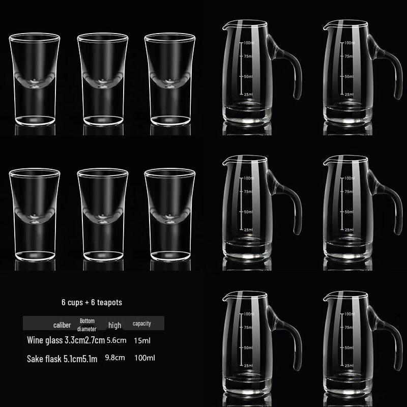 Glass Decanter and Wine Glass Set