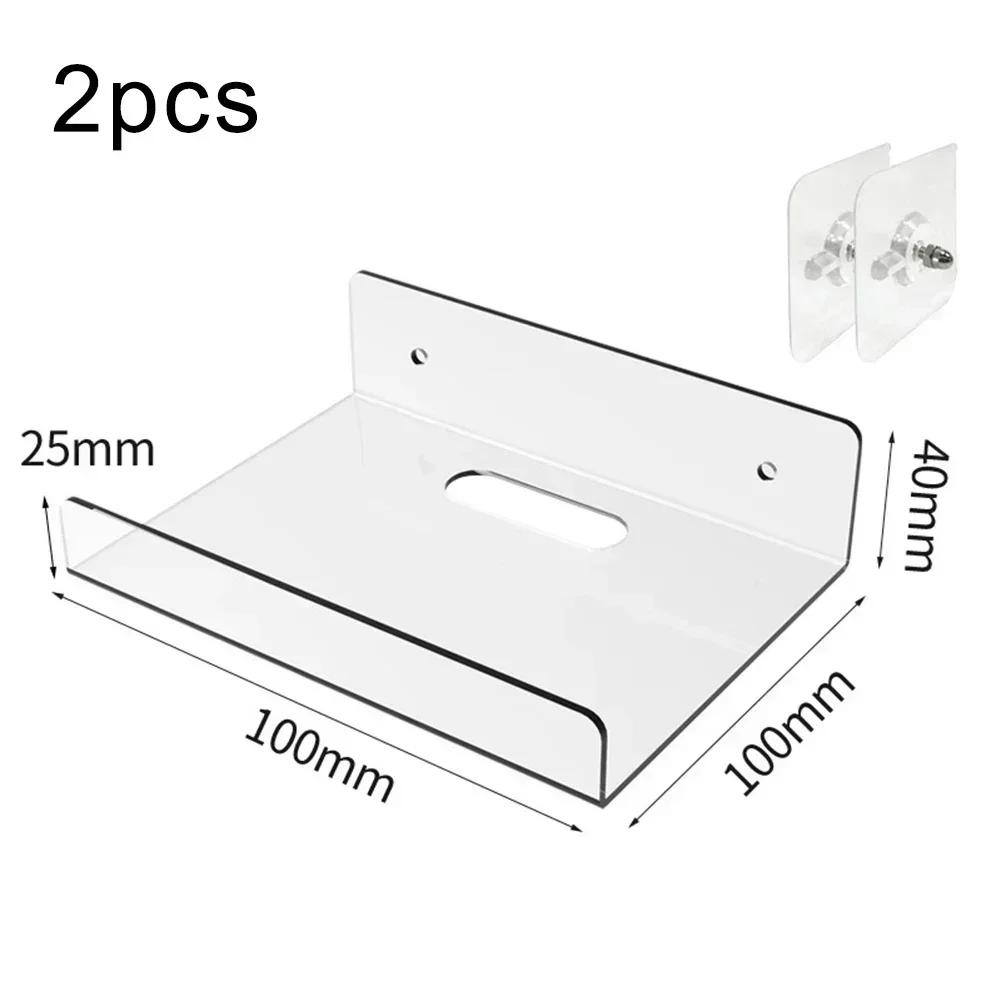 Home Storage As Shown In The Picture Punch-free Wall Rack Acrylic Bracket Kitchen Organizer Transparent Design