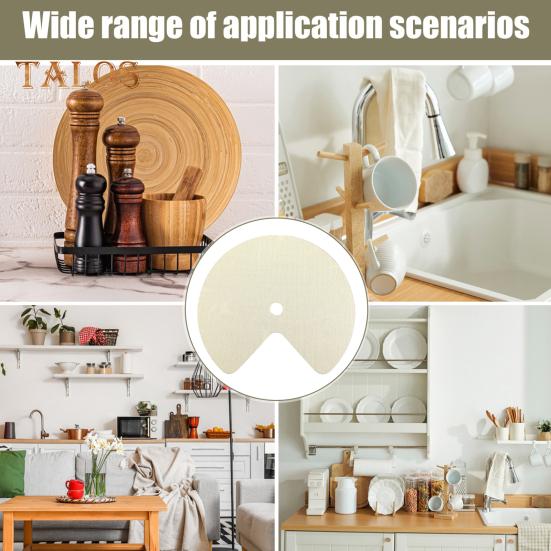 2Pcs Shelf Liner Circle Kitchen Liners Non Adhesive Cabinet Drawer Mats Non Slip Fridge Liners for Pantry Sink Storage Cupboard