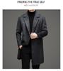 Men's Premium Double-Sided Wool Alpaca Double-Breasted Long Coat for Autumn/Winter