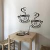 Coffee Cup Wall Sticker Creative Kitchen Decor Background Removable Self-Adhesive Wall Decal