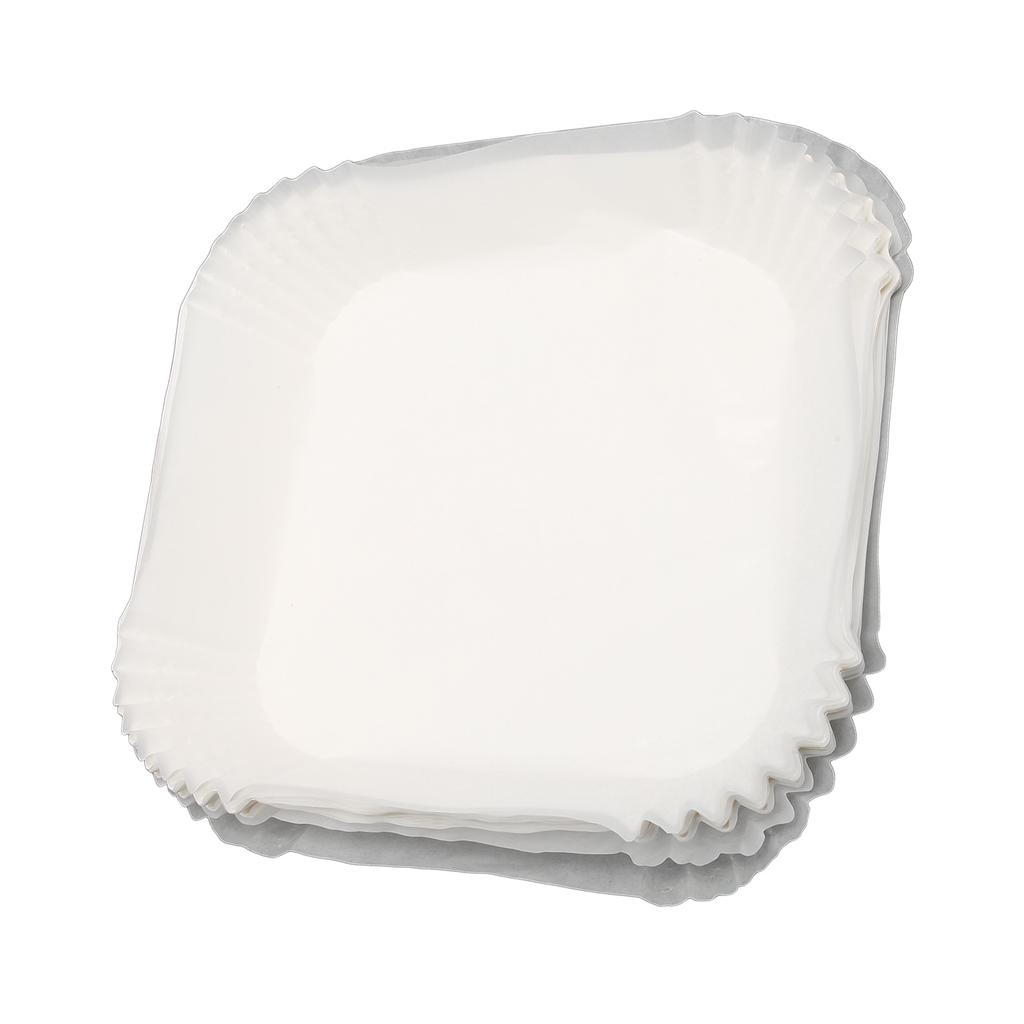100Pcs Fryer Disposable Non Stick Paper Liner Oil Proof Waterproof Fryer Oil Paper for Microwave Frying Pan