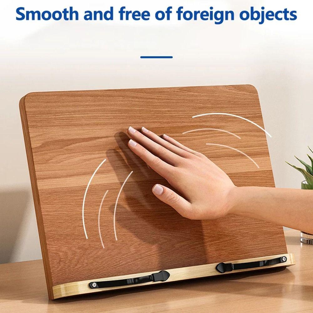 Foldable Wooden Reading Stand Adjustable Angle Cookbook Bracket Book Holder Tray  Office Use