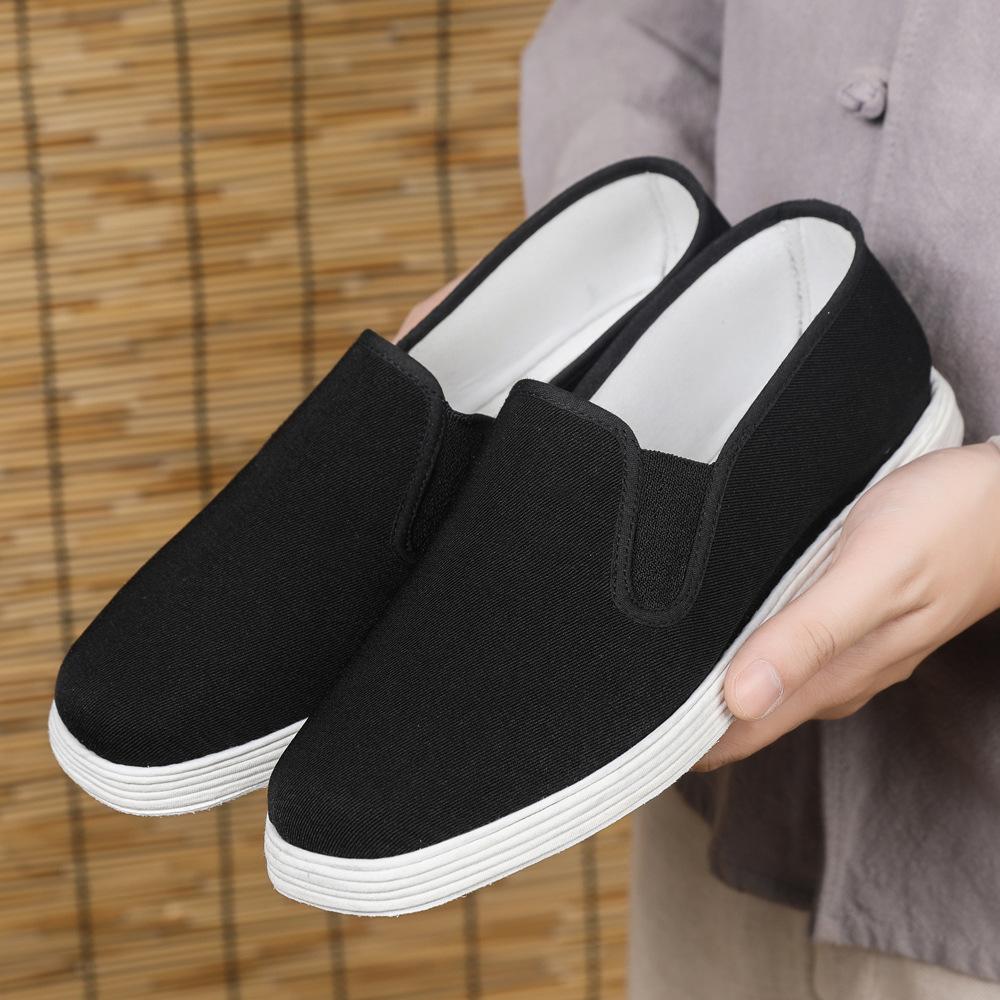Cloth Shoes Breathable Casual Soft-soled Shoes Large Size Black Shoes Non-slip