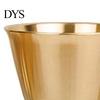 Smooth Goblet Wine Glass Durable Good Gloss Copper Portable Red Edge Cup for Daily Use Brass
