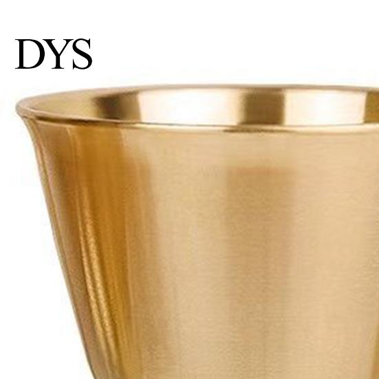 Smooth Goblet Wine Glass Durable Good Gloss Copper Portable Red Edge Cup for Daily Use Brass