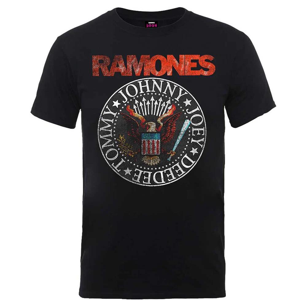 Ramones TShirt Eagle Seal Band Official Black New S