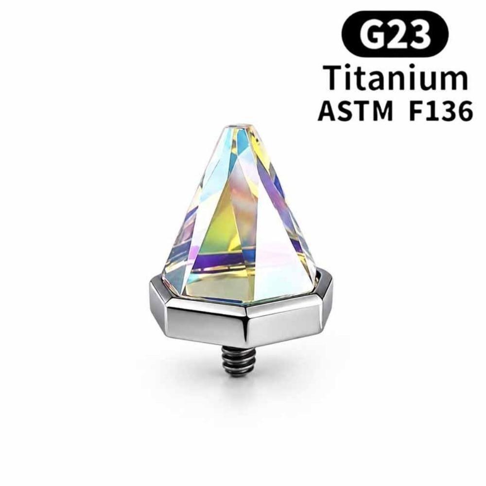 Stainless Steel Flat Back Stud Crystal Cone Cartilage Earring Gifts Piercing Stud  Ear Piercing