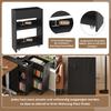 Open Storage Shelf Bookcase with Casters Mobile Sideboard Pull-Out Side Drawer Large Edge Document Protection Reversible Left/Right Configuration -