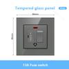 86 Type UK 13A Switch With Fuse Electrical Switch Light Spurs Neon Black White Grey Tempered glass Fuse 13A Wall Switch Panel