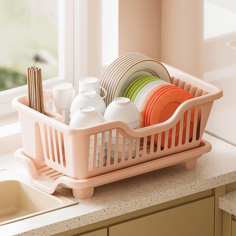 Durable Utensils Drainer Rack Plastic Storage Basket Drain Bowl Rack Dish Drying Rack  Chopsticks