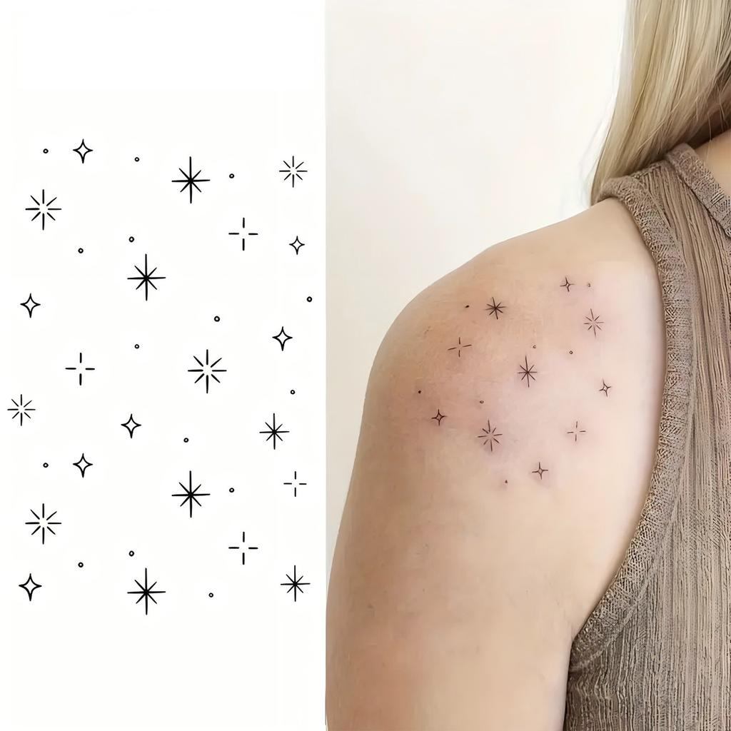 1 Vel Skelet Doornen Anker Tijdelijke Tattoos Voor Volwassen Hand Nek, Halloween Nep Tattoo Sticker Langdurig Realistisch Tatoo