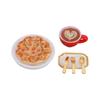 7Pcs/Set Dollhouse Miniatures Cheese Pizza Tableware Mini Cutlery Knife Fork Spoon Set Diy Tableware Doll Accessories
