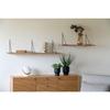 Wooden and Black Wall Shelf 120 X 29 Cm