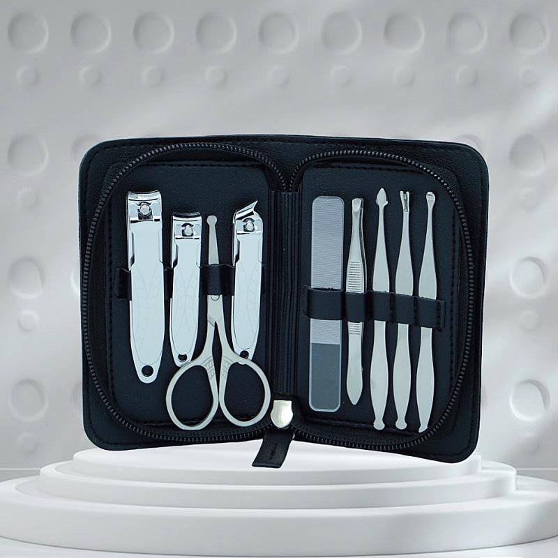 Stainless Steel Manicure Beauty Callus Remover 9-Piece Set – Portable Home Nail Clippers Kit